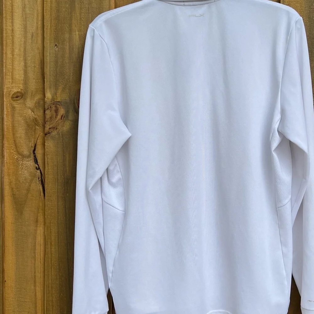 Ralph Lauren RLX Long Sleeve Snap Buttons White Polo Men’s